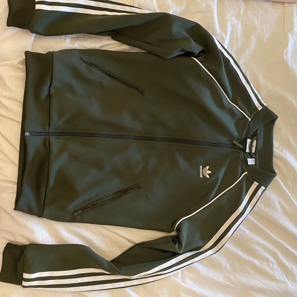 Adidas Original Striped Zip-Front Top